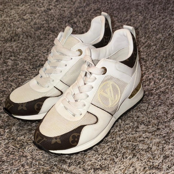 Louis Vuitton Shoes - Louis Vuitton White and Brown Sneakers